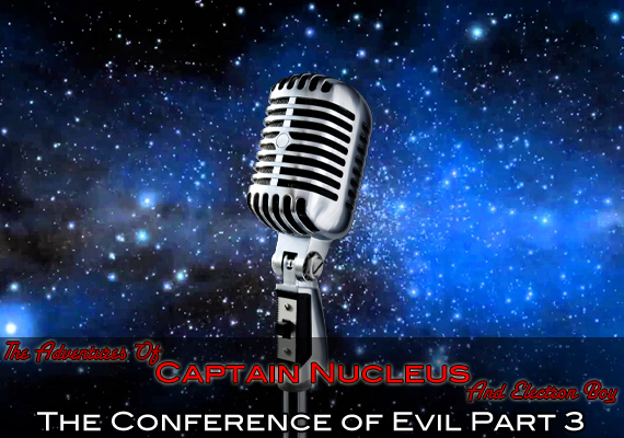 Dim-witted Captain Nucleus and his trusty sidekick Electron Boy patrol the galaxy to defend all innocent lifeforms from E.V.I.L. - The Executive for Variant Interpretation of Law. Led by the dastardly Commodore Pain, E.V.I.L. is a galaxy-wide conglomerate devoted to all things vile and repulsive, foremost of which is eradicating Captain Nucleus and G.O.O.D.D. - The Galactic Organization for Ongoing Deplomacy and Defence. G.O.O.D.D. versus E.V.I.L. - a straightforward morality play launched into the stars? Well, nothing is ever as simple as it appears.
